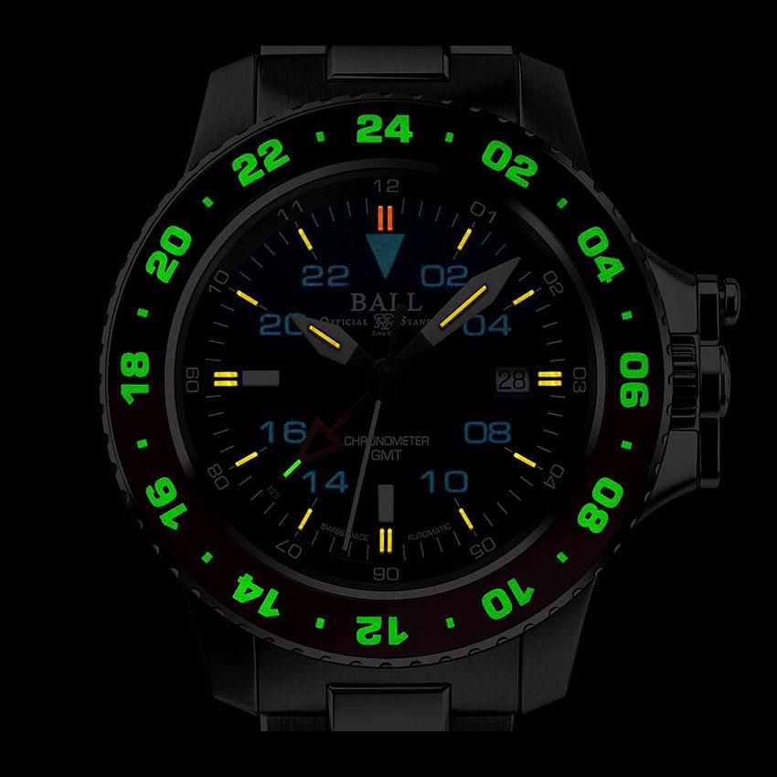 ボールウォッチ 時計 AERO GMT II エアロGMT II エンジニア ハイドロカーボン 腕時計 メンズ BALL Watch RED/BLACK ブラック／メタルブレス | BALL Watch | 02