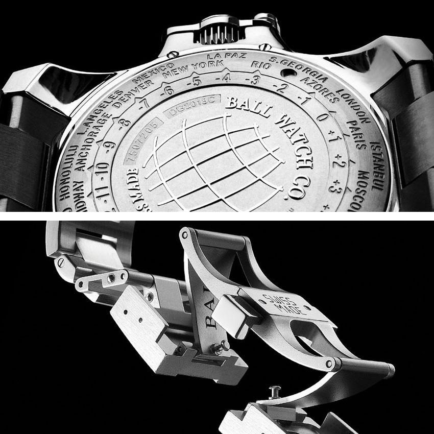 ボールウォッチ 時計 AERO GMT II エアロGMT II エンジニア ハイドロカーボン 腕時計 メンズ BALL Watch RED/BLACK ブラック／メタルブレス | BALL Watch | 05