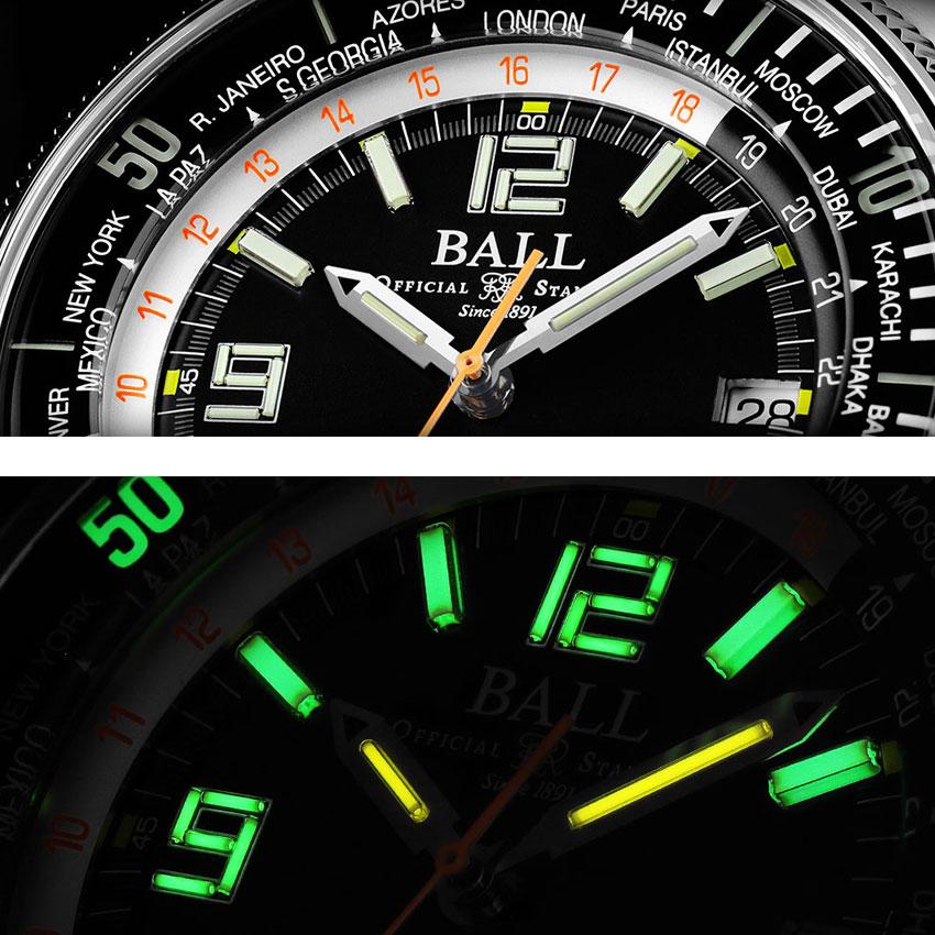 正規品 ボールウォッチ 時計 DIVER WORLD TIME ダイバー ワールドタイム 腕時計 限定品 メンズ BALL Watch ブラック メタルブレス | BALL Watch | 03