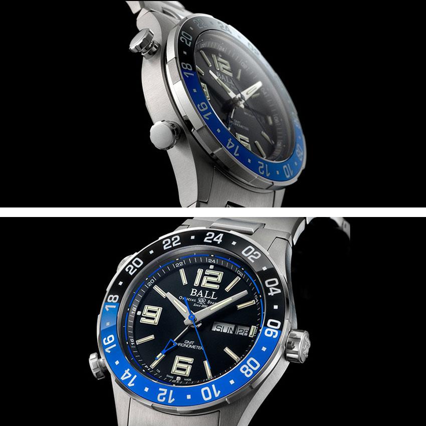 正規品 ボールウォッチ 時計 MARINE GMT マリンGM ロードマスター 腕時計 メンズ BALL Watch ブルー/ブラック メタルブレス | BALL Watch | 06