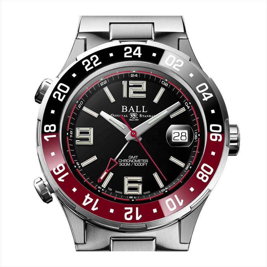 正規品 ボールウォッチ 時計 PILOT GMT パイロットGMT ロードマスター 腕時計 メンズ BALL Watch ブラック/黒赤/メタルブレス | BALL Watch | 01