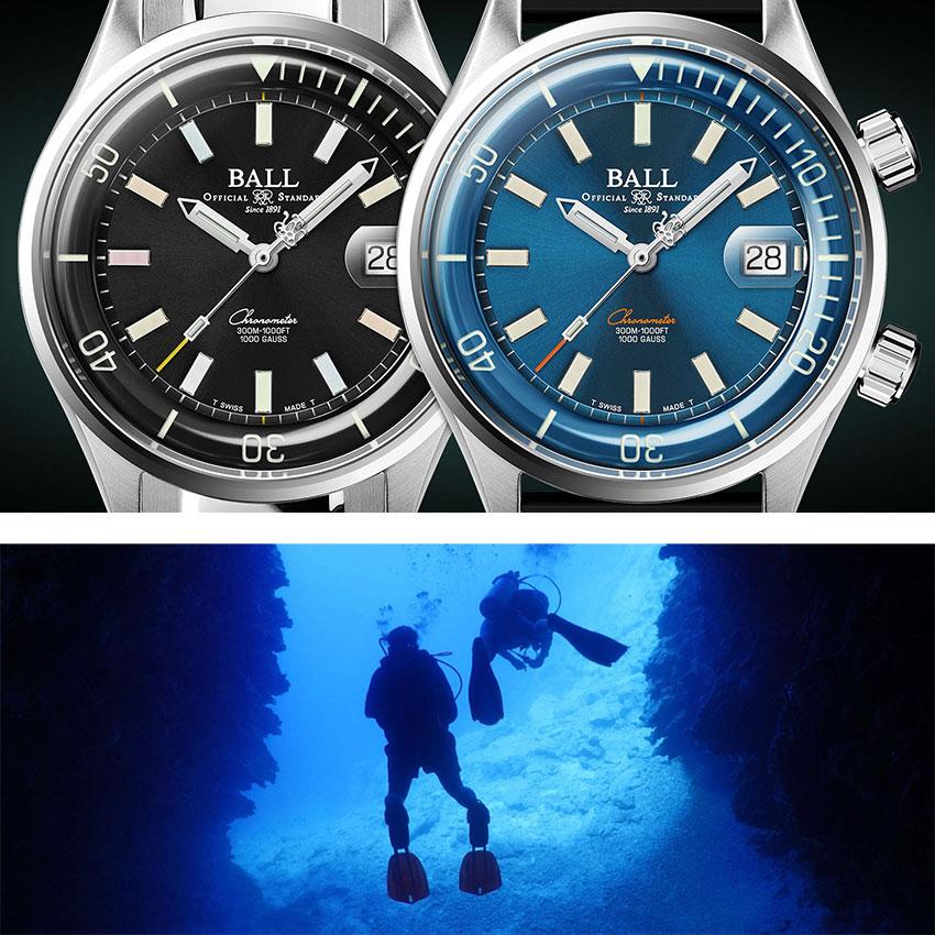 正規品 ボールウォッチ 時計 Diver Chronometer ダイバークロノメーター エンジニアマスター 腕時計 メンズ BALL Watch ブルー/メタルブレス｜venire｜04