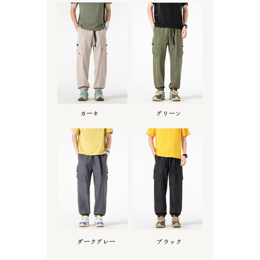 0324-420 メンズ　ボトムス　ミリタリーパンツ カーゴパンツ ミリタリー 10ポケット メンズ ブラック カーキ ブラウン