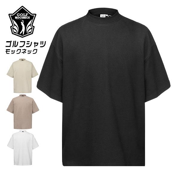 CLUB HAUS ゴルフ モックネックシャツ ブラック モックネック ゴルフシャツ 半袖 Tシャツ メンズ レディース 男女兼用