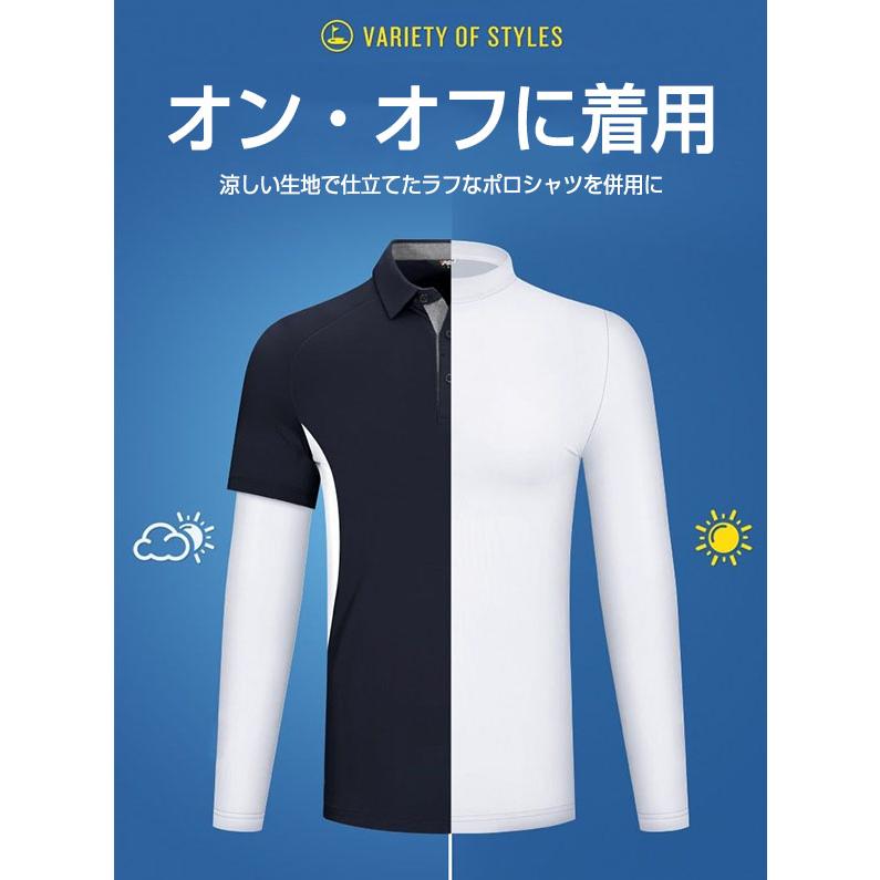 ゴルフシャツ ゴルフウェア モックネックシャツ メンズ 大きいサイズ