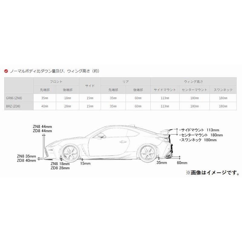 自動車関連業者直送限定 TRUST トラスト GReddy×VOLTEX エアロキット リアアンダースポイラー TOYOTA トヨタ GR86 ZN8 (17010236)｜venus-new-style｜02