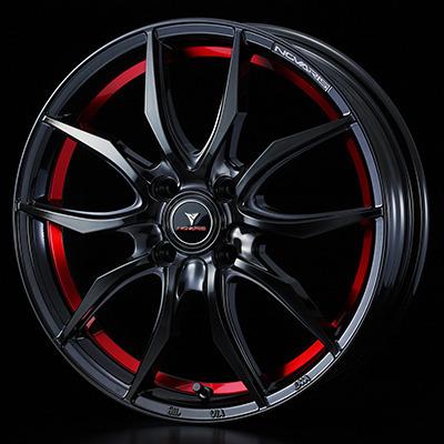 個人宅発送可能 ウエッズ Weds 17X6.5J +42 4穴 PCD100 BK/RED 