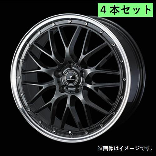 個人宅発送可能 Weds 19X8.0J +35 5穴 PCD114.3 BLK/P ホイール 4本