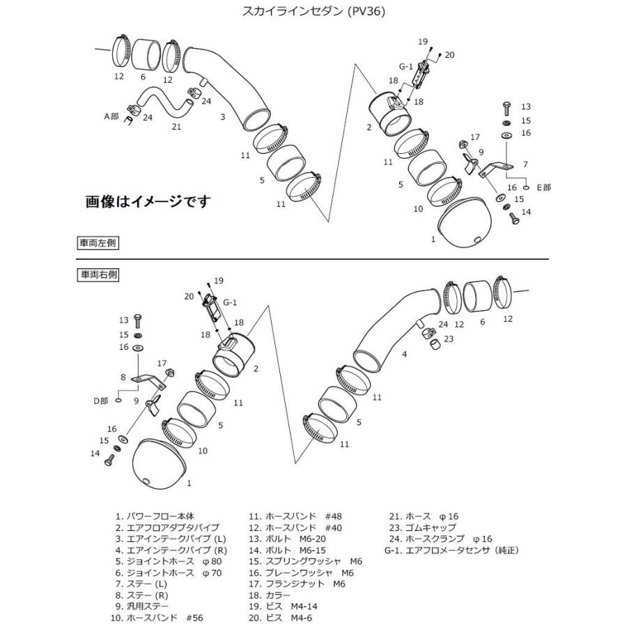 HKS 個人宅発送可能 レーシング サクション インテーク シリーズ
