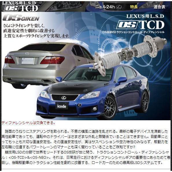 レクサス（LEXUS） OS技研 LSD OS TCD LEXIS LS600H UVF4# '07/4