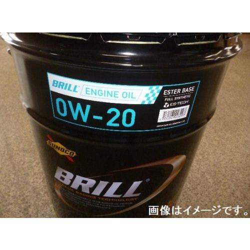 スノコ☆ブリル☆０Ｗー２０☆２０Ｌペール缶☆未開封☆０Ｗ２０ 個人宅発送可能 SUNOCO スノコ BRILL ブリル エンジンオイル 0W-20 20L