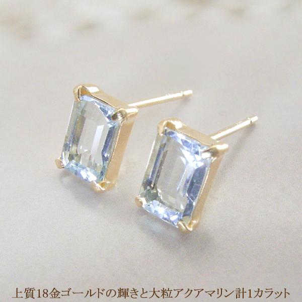 ヴィーナスジュエリー ピアス 18金 計1カラット アクアマリン k18 