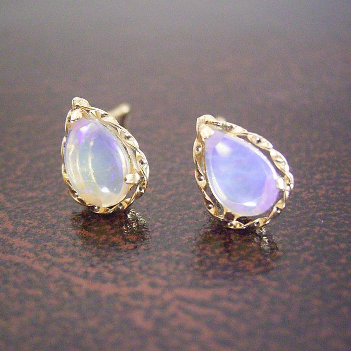 ヴィーナスジュエリー オパール ピアス 18k 計0.40カラット 18金 K18
