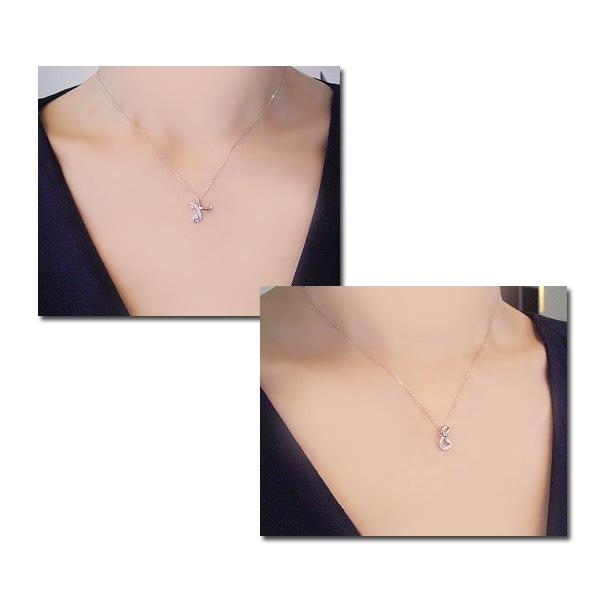 ネックレス イニシャル プラチナ 天然 ダイヤモンド Pt900 アクセサリー  2営業日前後の発送予定の画像