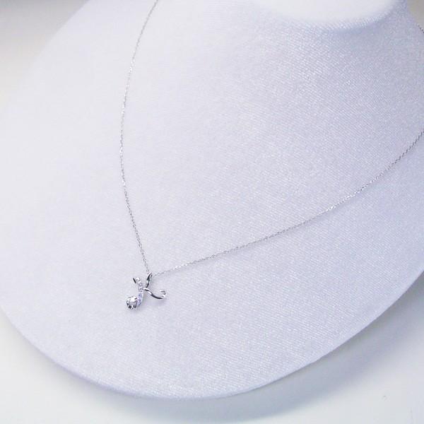 ネックレス イニシャル プラチナ 天然 ダイヤモンド Pt900 アクセサリー  2営業日前後の発送予定の画像