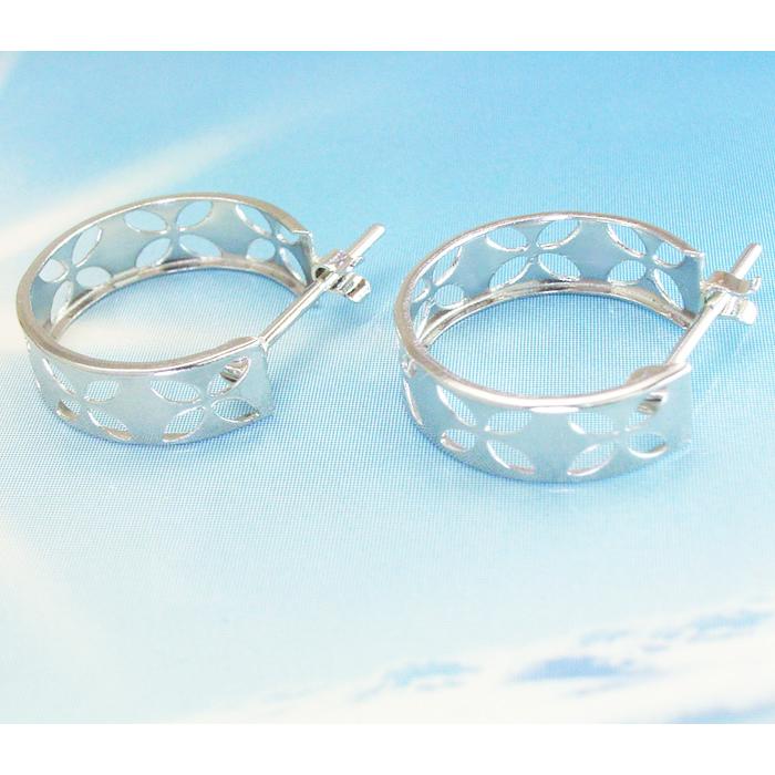 ピアス プラチナ アクセサリー ジュエリー プラチナ900 リーフ 花 フラワー 地金 6月29日前後の発送予定の画像