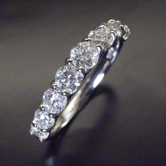 指輪 リング プラチナ 天然 ダイヤモンド 1カラット Pt900 エタニティ