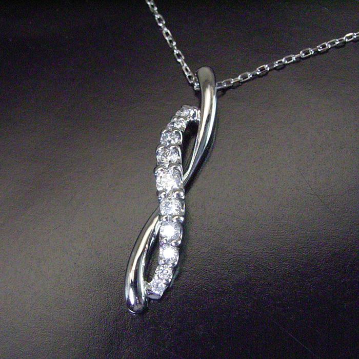 ネックレス プラチナ 天然 ダイヤモンド Pt900 アクセサリー 10石 2 