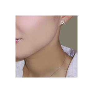 ピアス 花 k18 18金 K18 天然 ダイヤモンド ホワイトトパーズ アクセサリー フラワー 2営業日前後の発送予定 sd_3