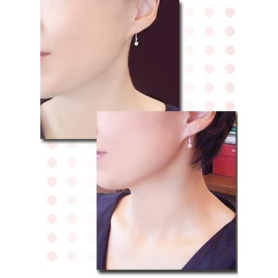 ピアス プラチナ ホワイトトパーズ Pt900 揺れるピアス プレゼント 女性 7月3日前後の発送予定の画像