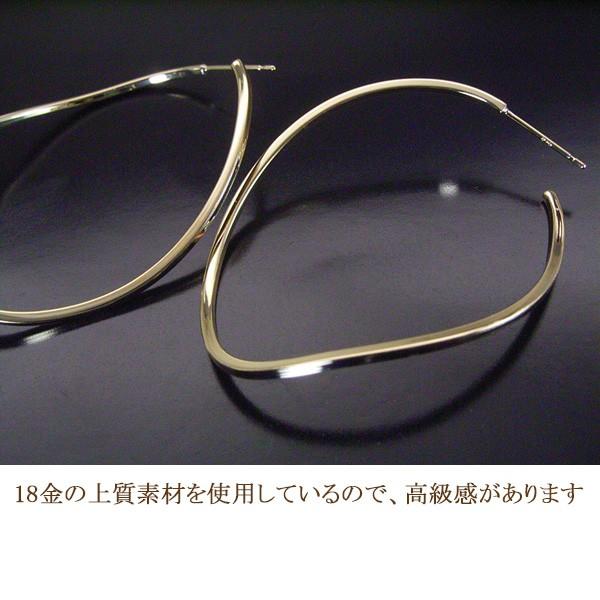ピアス K18 フープピアス ツイスト k18 18金 地金 2営業日前後の発送予定の画像