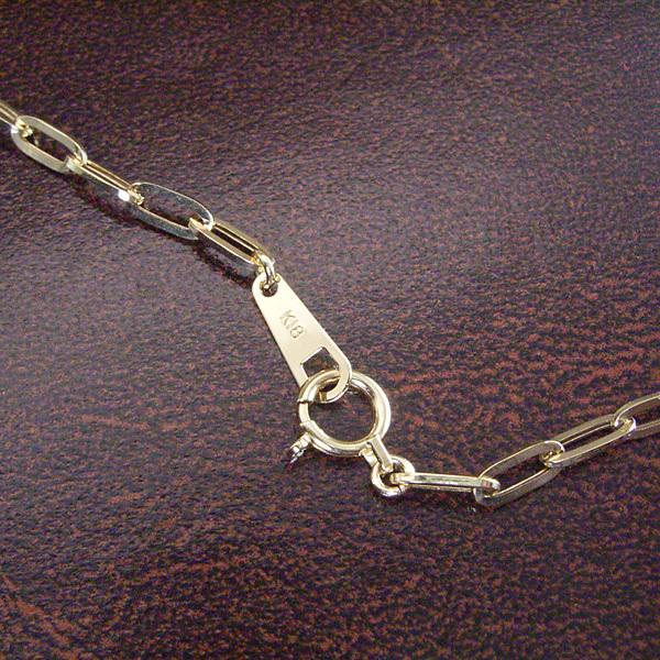 ネックレス 男女兼用 ユニセックス 18金 K18 50cm チェーン ペーパークリップ メンズ レディース 地金 2営業日前後の発送予定の画像