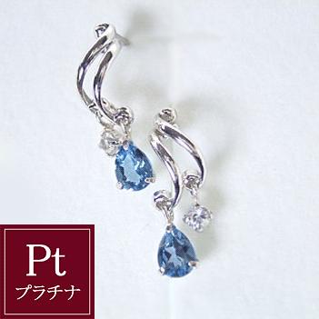 ヴィーナスジュエリー ピアス ロンドン ブルートパーズ ホワイト