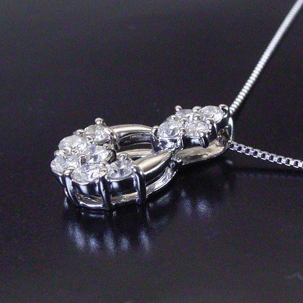 プラチナ 天然 ダイヤモンド ネックレス 計1カラット ネックレス 妻 彼女 10石ダイヤ ペンダント プレゼント 女性 2営業日前後の発送予定の画像