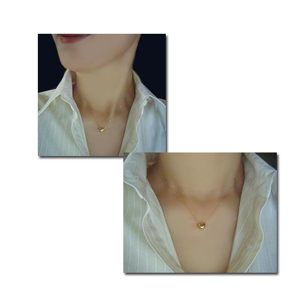 18金 ハート ネックレス k18 18k ゴールド プレゼント 女性 地金 2営業日前後の発送予定 | ヴィーナスジュエリー | 05