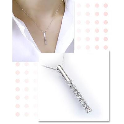 ネックレス プラチナ 天然 ダイヤモンド Pt900 アクセサリー ライン 計0.23カラット  2営業日前後の発送予定の画像