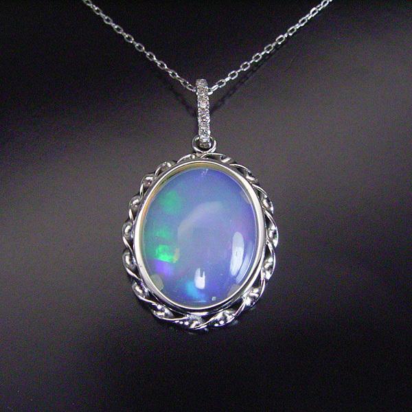 ヴィーナスジュエリー ネックレス オパール 3.00カラットup 天然