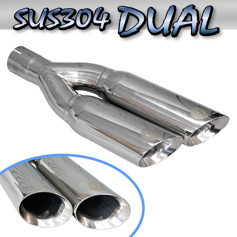 Code9 Sus304 デュアル マフラーチップ テールパイプ 斜切り ロング アメ車等に Vhy C9ex Wt001l ベルジェ オートパーツ 通販 Yahoo ショッピング