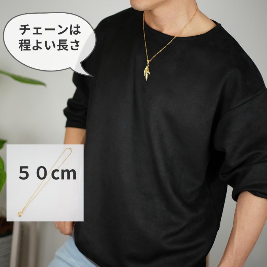 トリプルフェザー シルバー 925 24Kゴールド コーティング ネックレス