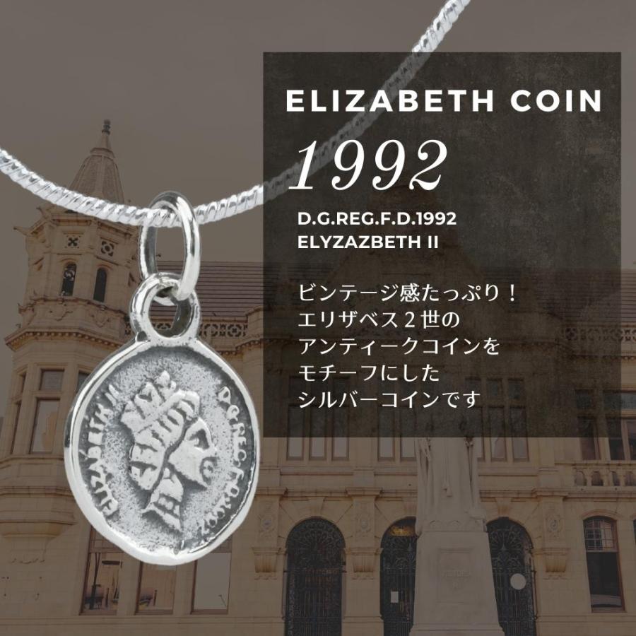 シルバーエリザベス2世ネックレス 2008年 2色展開】エリザベス2世モチーフ コインネックレス シルバー - 古着屋