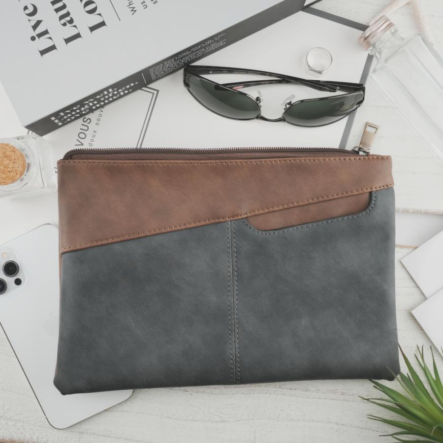 メンズ セカンドバッグ クラッチバッグ PU レザー 財布 小さめ A5 B6
