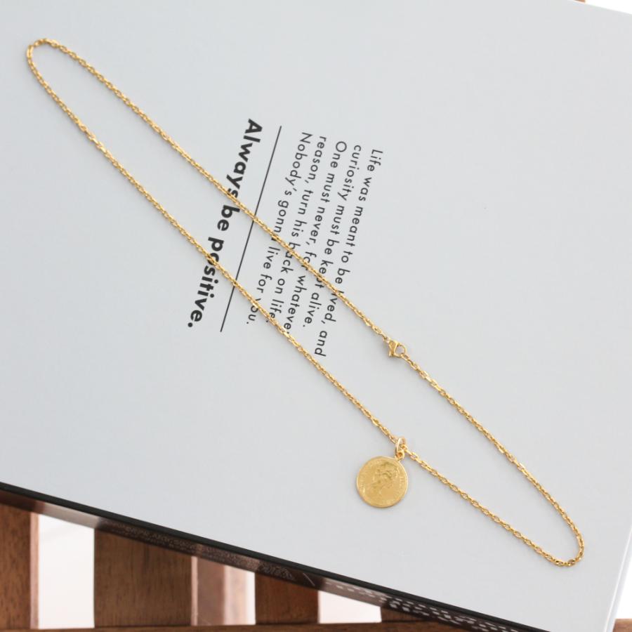 シルバー 925 エリザベス ネックレス 24k ゴールド コーティング 金貨 硬貨 ペンダント メンズ レディースの画像
