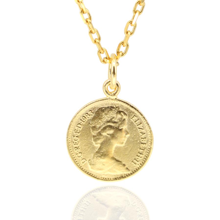 シルバー 925 エリザベス ネックレス 24k ゴールド コーティング