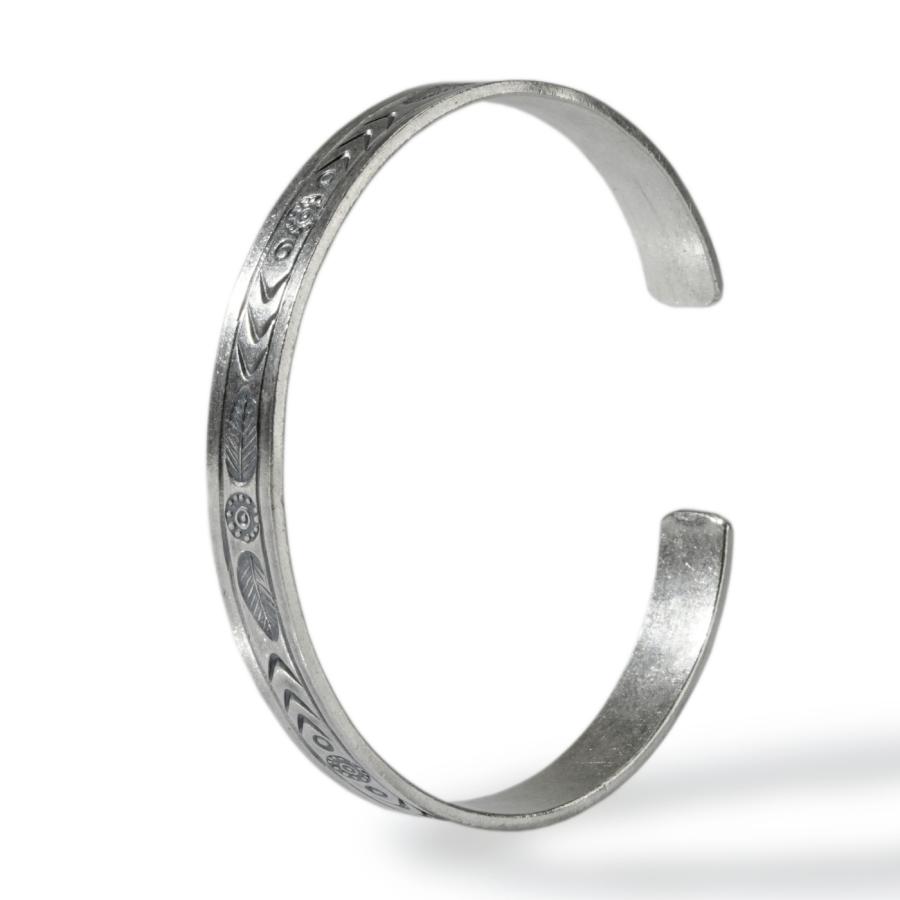 カレンシルバー バングル メンズ レディース シルバー925 幅8mm 重厚