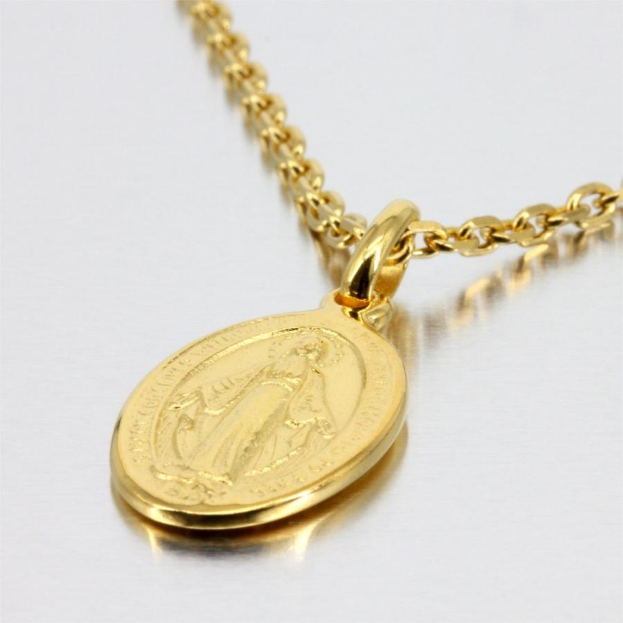 メンズ 24k ゴールド コーティング マリア コイン ネックレス シルバー 