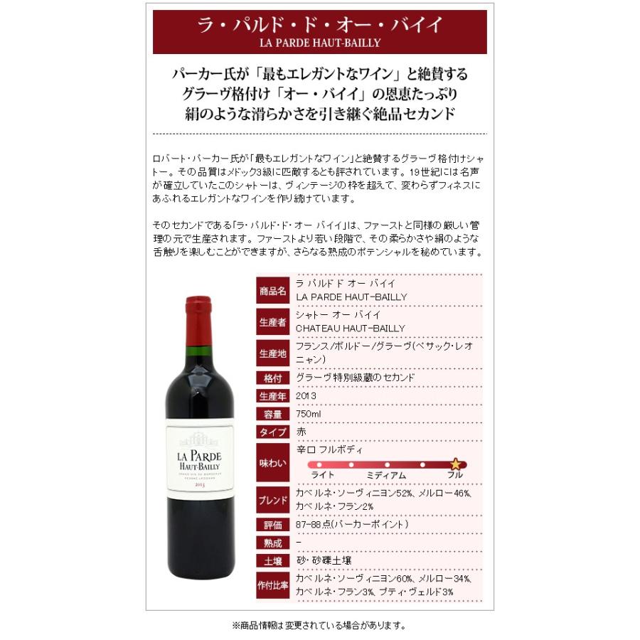 2013 ラ パルド ド オー バイイ 750ml ペサック レオニャン ボルドー