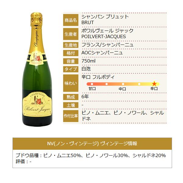 12本セット 送料無料 ポワルヴェール ジャック ブリュット 750ml×12 ポルヴェール ジャック  フランス 白泡 コク辛口 ^VAPQBRKC^の画像