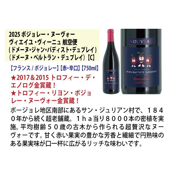 WE 送料無料 2025 ボジョレー ヌーヴォー 6本ワインセット (赤6本
