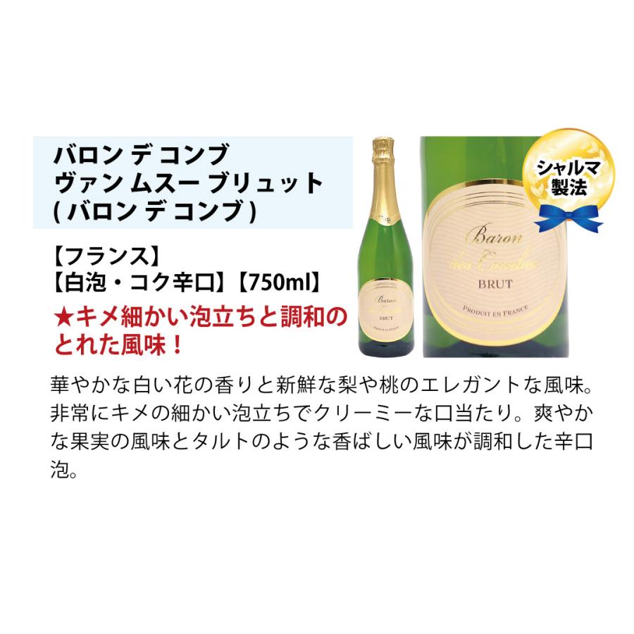 ワイン ワインセット 本場フランス産の極上辛口スパークリングワイン6