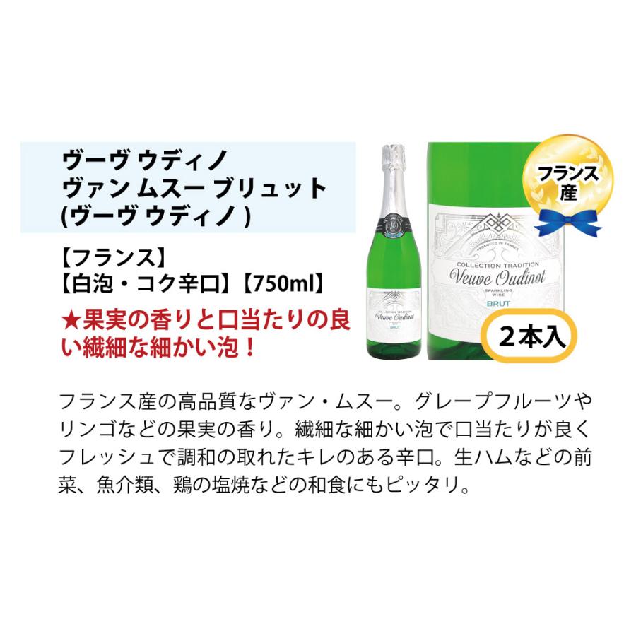 本格シャンパン製法＆フランス産の極上辛口スパークリング１２本セット(白泡5種類各2本+ロゼ泡1種類2本) 送料無料  飲み比べセット ギフト 大人気 ^W0AB03SE^｜veritas｜06