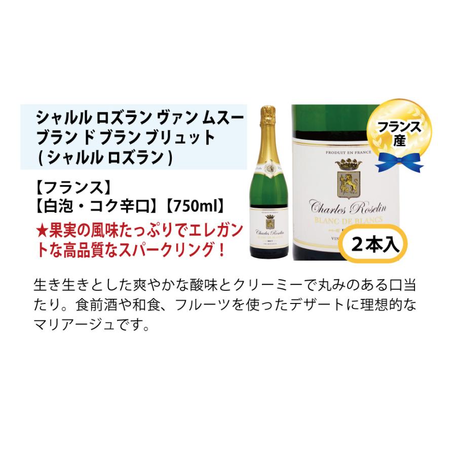 ワイン ワインセット 本格シャンパン製法＆フランス産の極上辛口スパークリング１２本セット 送料無料 飲み比べセット ギフト (6種類各2本) 大人気 ^W0AC61SE^｜veritas｜05