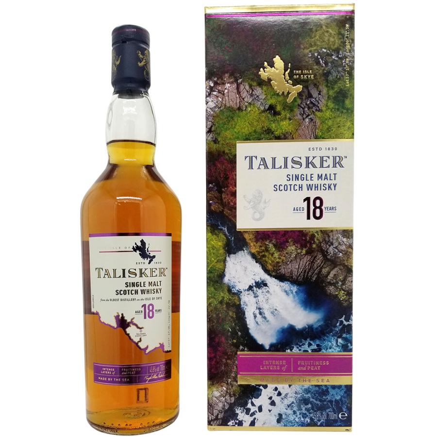 タリスカー 18年 45.8度 700ml 並行品 カラー箱 黒キャップ シングル
