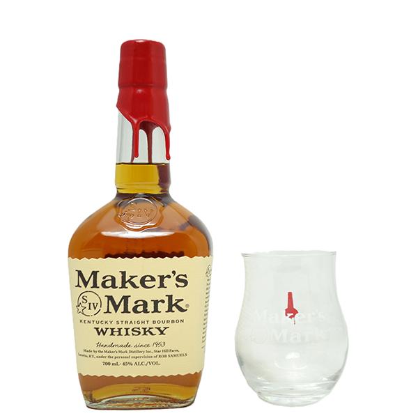 メーカーズマーク レッド トップ コースター付きグラス付 700ml 正規品