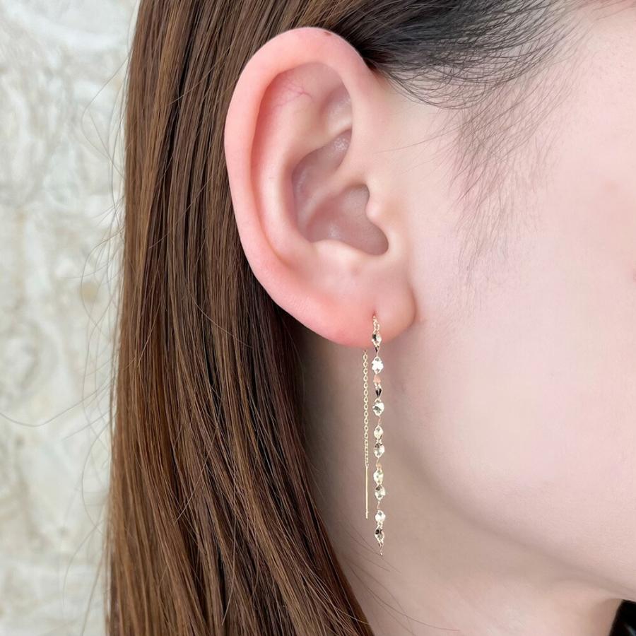 K10YG アメリカンピアス チェーンピアス ジュエリー 103808080116の画像