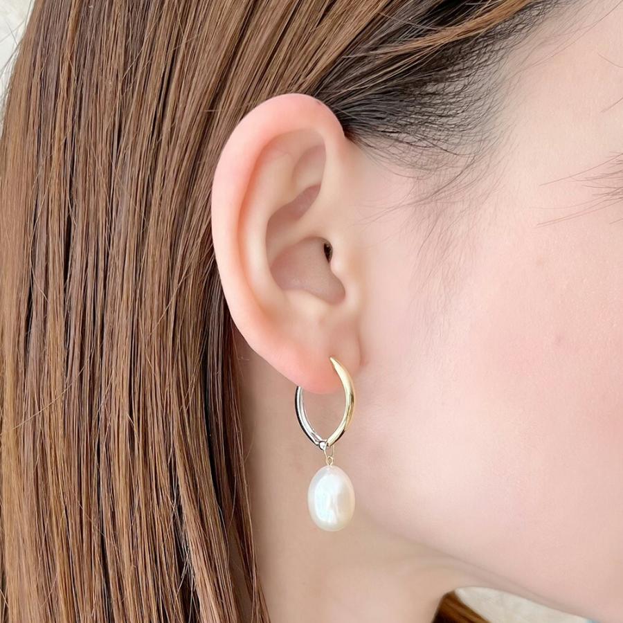K10YG K10WG 淡水パール 真珠 ピアリング ピアス リング イヤリング ジュエリー 118208020104の画像