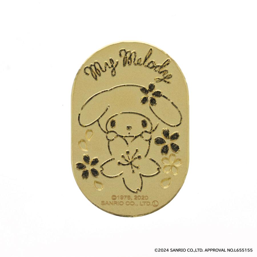 My Melody & Kuromi 純金小判 3グラム ライセンス品 K24 24金 マイメロディー＆クロミ サンリオキャラクター 公式